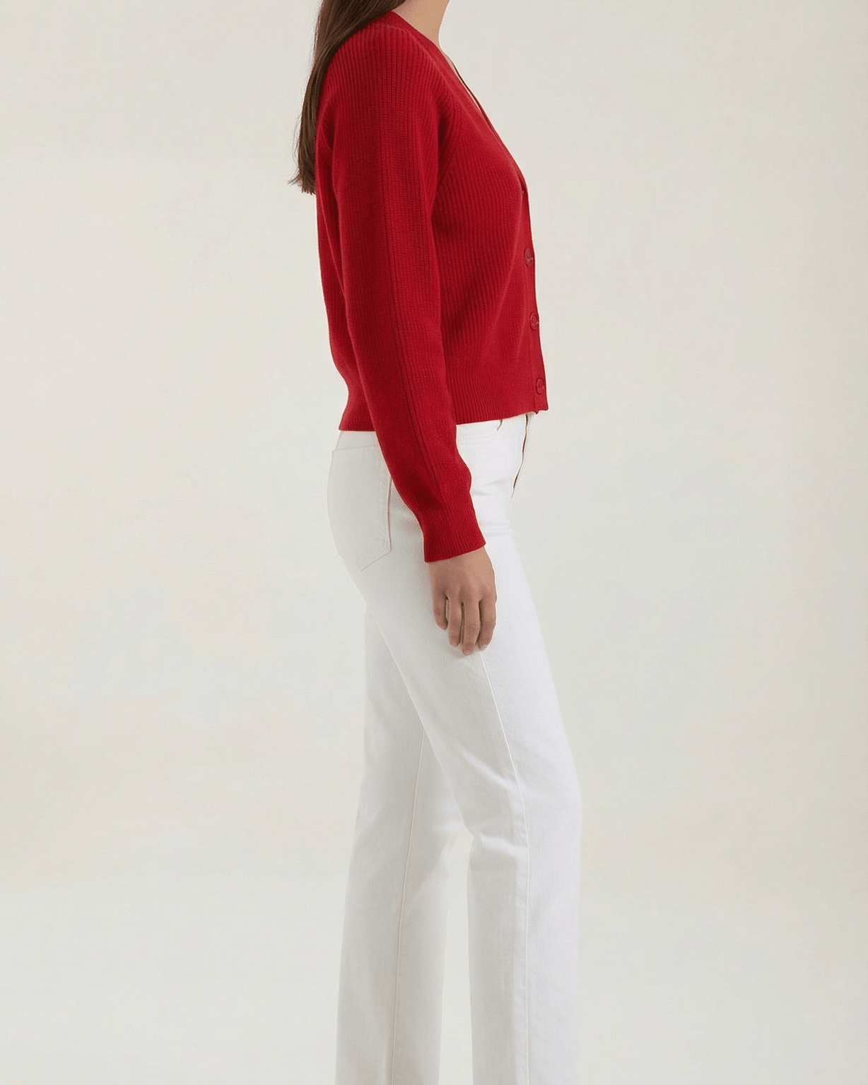 Aurazio Cardigan Bottonato Scollo a V per Donna