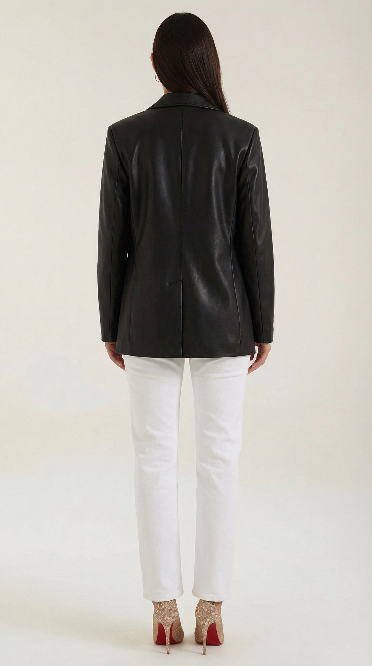 Blazer Donna in Ecopelle Lucido Oversize Strutturato