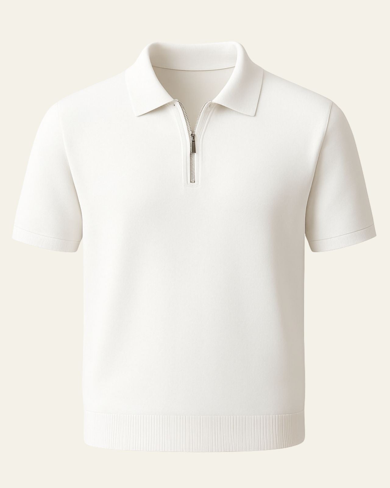 Aurazio Polo in maglia con zip frontale da uomo