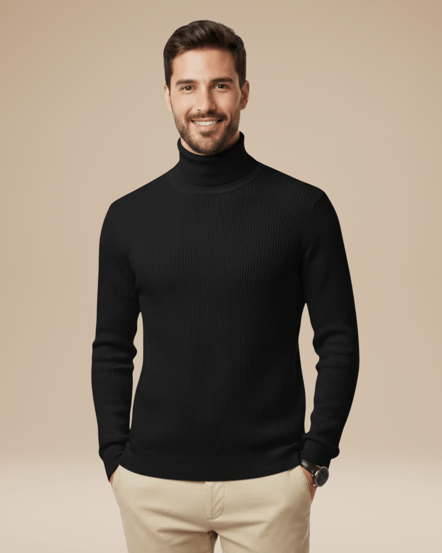 Aurazio Maglione Uomo Dolcevita Collo Alto In Maglia Fine Morbida Calda Per Lavoro E Tempo Libero