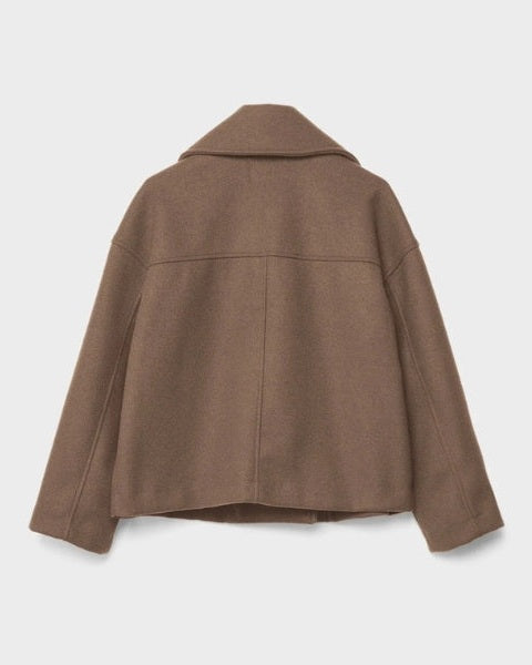 Cappotto Donna Doppiopetto in Lana Corto Eleganza Minimalista