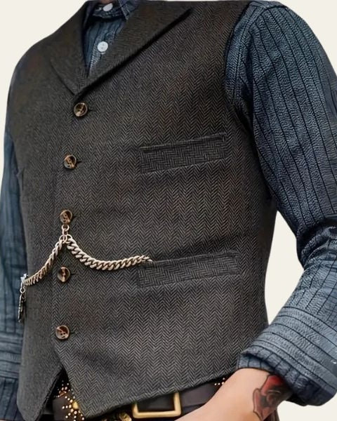 Aurazio Gilet in Tweed Classico per uomo