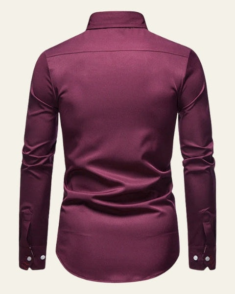 Aurazio Camicia a Bottoni Bordo Contrasto da Uomo