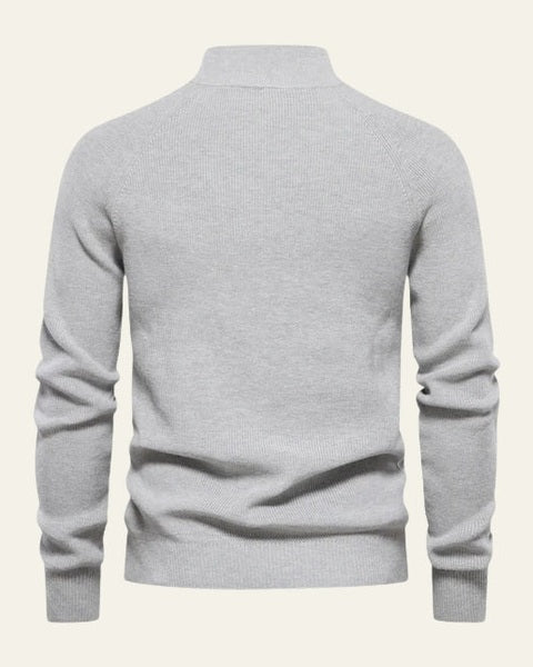 Aurazio Maglione con zip a collo alto da uomo