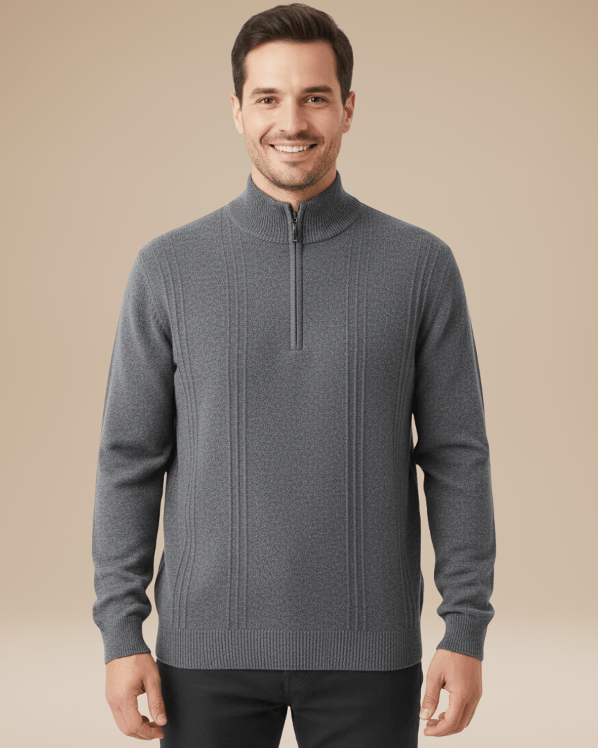 Aurazio Maglione Collo Alto a Coste Unisex Cashmere Morbido Caldo e Elegante Classico