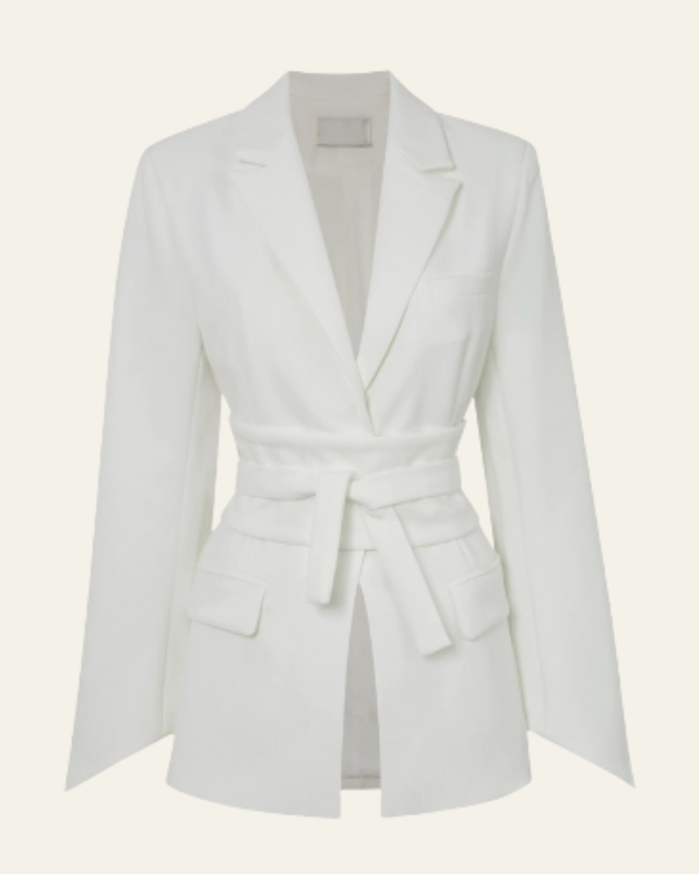 Aurazio Blazer con Cintura in Vita da Donna
