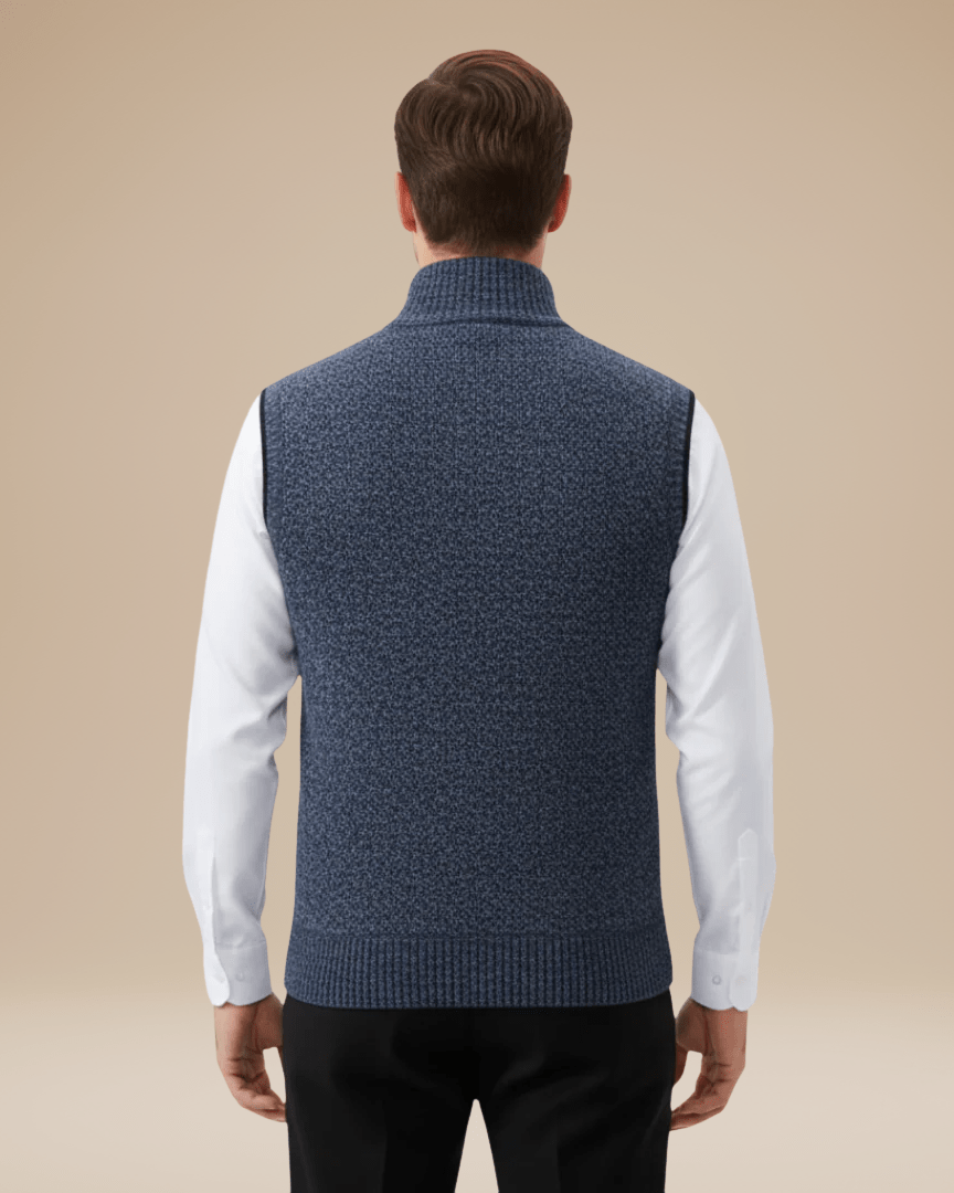 Aurazio Gilet In Maglia Uomo Lana Mista Leggero Caldo Versatile Per Camicie E T Shirt