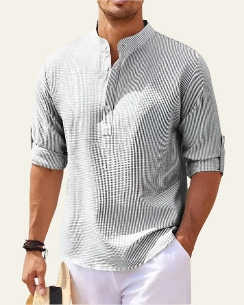 Aurazio Camicia Testurizzata da Uomo