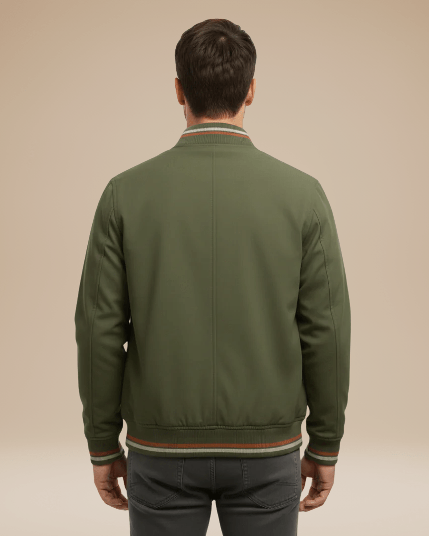 Aurazio Bomber Uomo Casual Colletto A Costine Per Vita Di Città Comfort E Stile Urbano