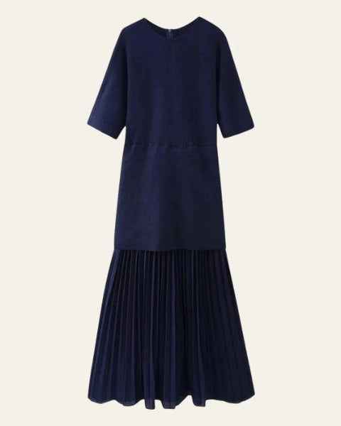 Aurazio Vestito in Maglia Plissettata da Donna