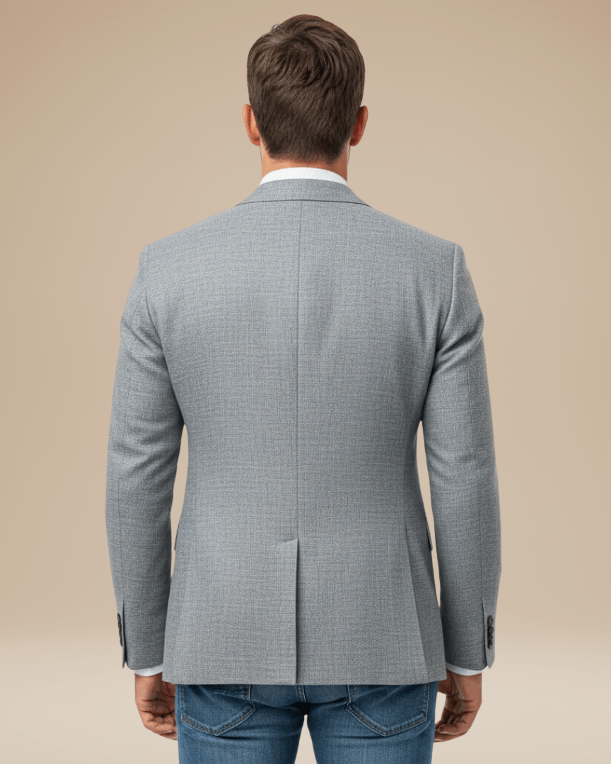 Aurazio Blazer Uomo Slim Elegante Revers Classico Due Bottoni Impeccabile Comfort