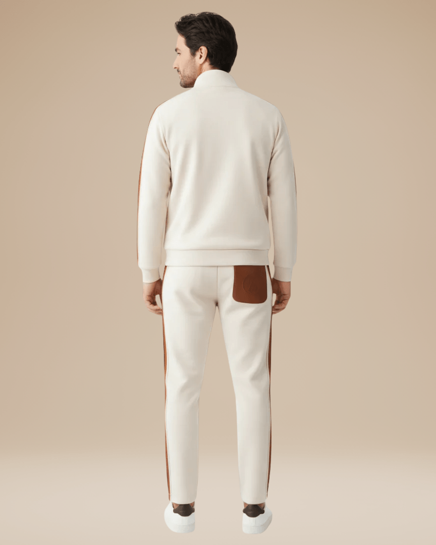 Aurazio Completo Sportivo Dinamico Uomo Con Giacca Zip Frontale Pantaloni Palestra Comfort