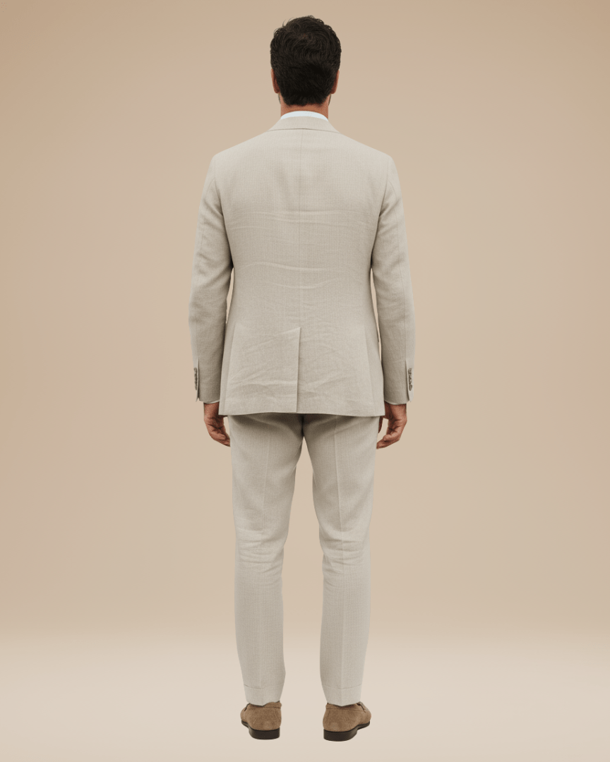 Aurazio Abito Sartoriale Uomo In Lino Traspirante Per Matrimoni E Eventi Estivi In Città