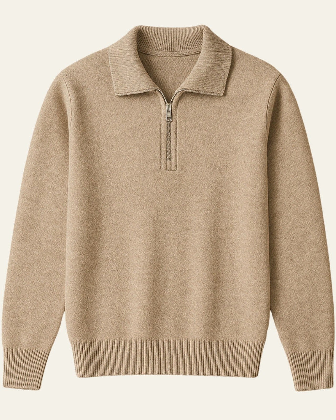 Aurazio Maglione in cashmere con zip da uomo