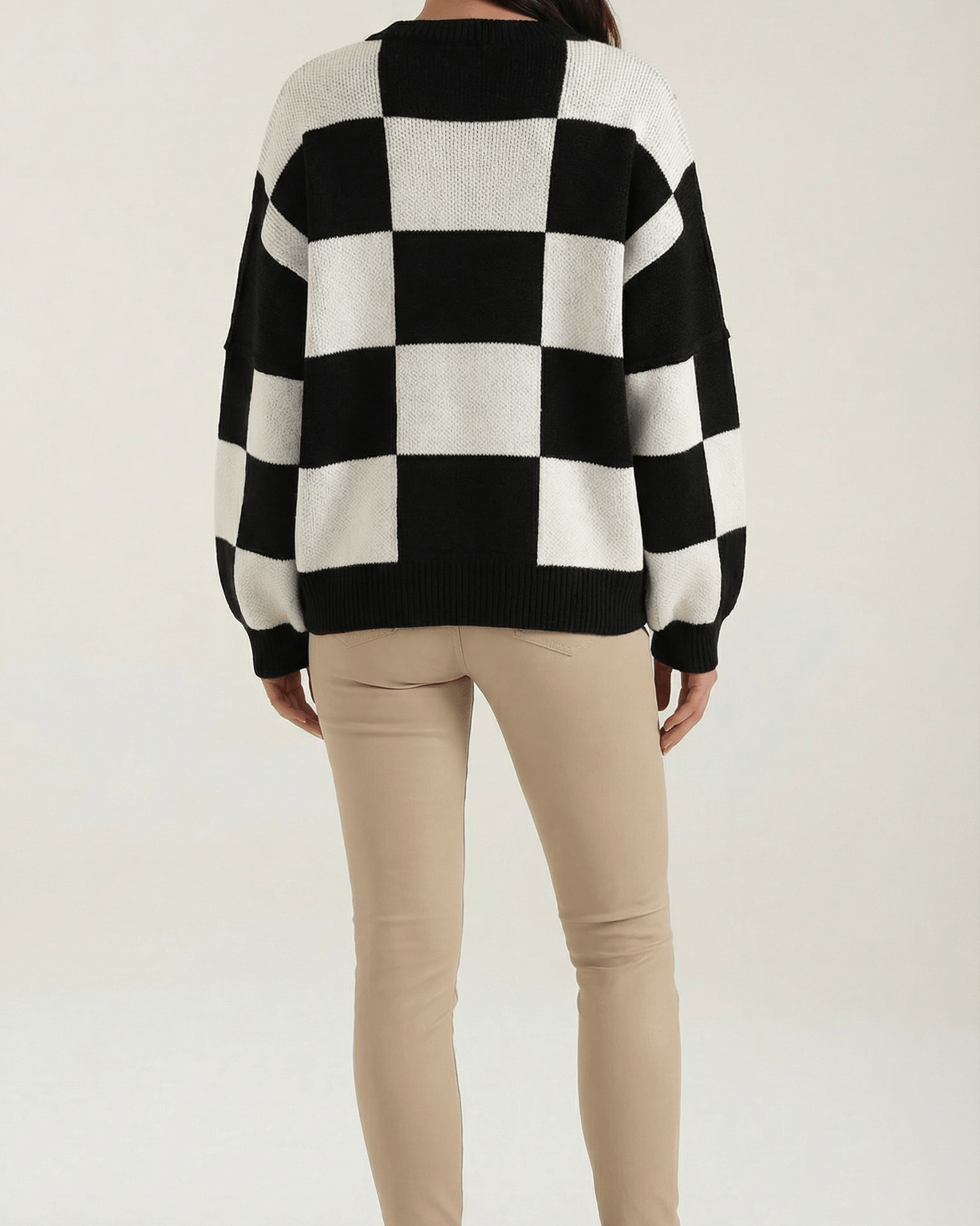 Aurazio Maglione a Quadri Checkered da Donna