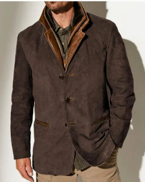 Aurazio Blazer di camoscio elegante da uomo