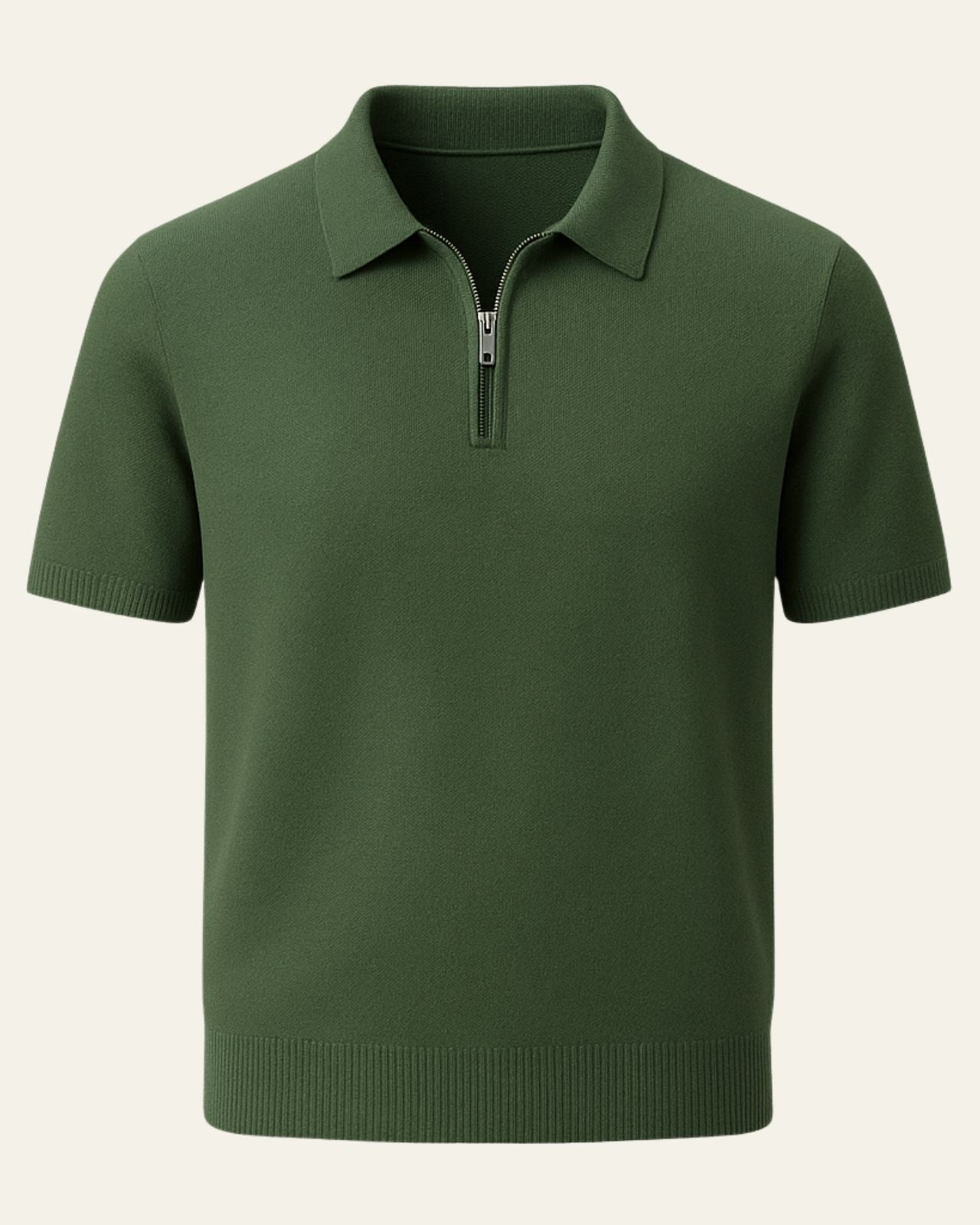 Aurazio Polo in maglia con zip frontale da uomo