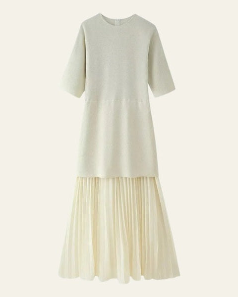 Aurazio Vestito in Maglia Plissettata da Donna