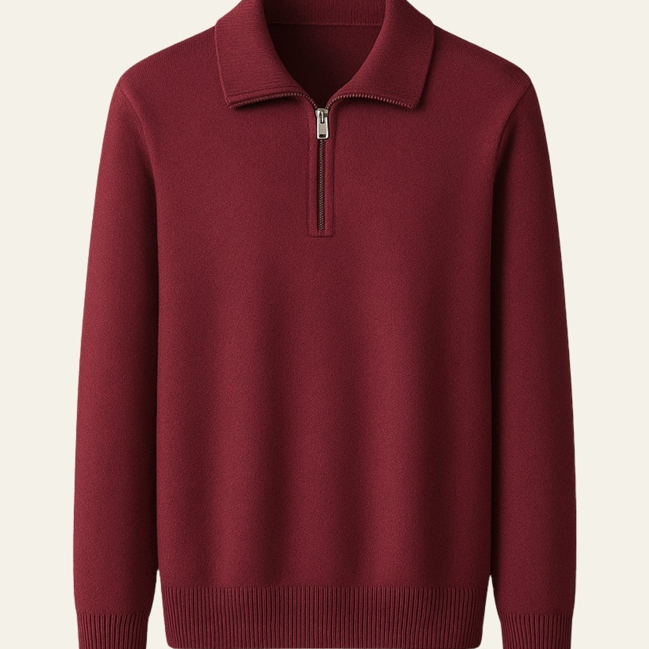 Aurazio Maglione in cashmere con zip da uomo