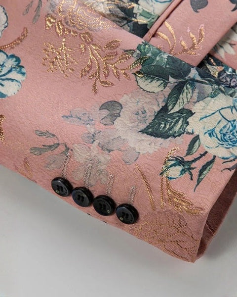 Aurazio Blazer floreale da completo da uomo