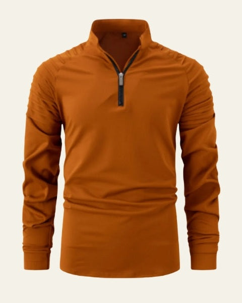 Aurazio Maglione Con Zip Frontale A Metà Da Uomo