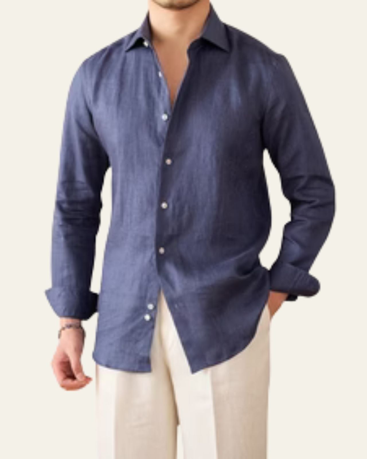 Aurazio Camicia di Lino da Uomo