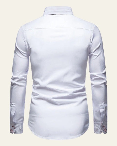 Aurazio Camicia a Bottoni Bordo Contrasto da Uomo