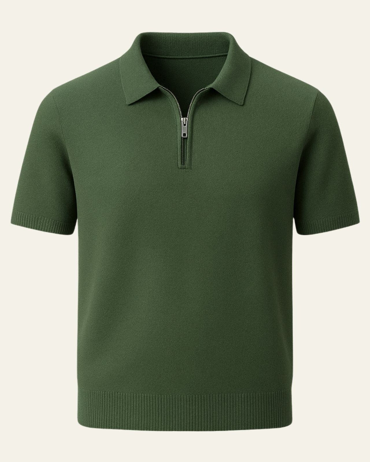 Aurazio Polo in maglia con zip a metà da uomo