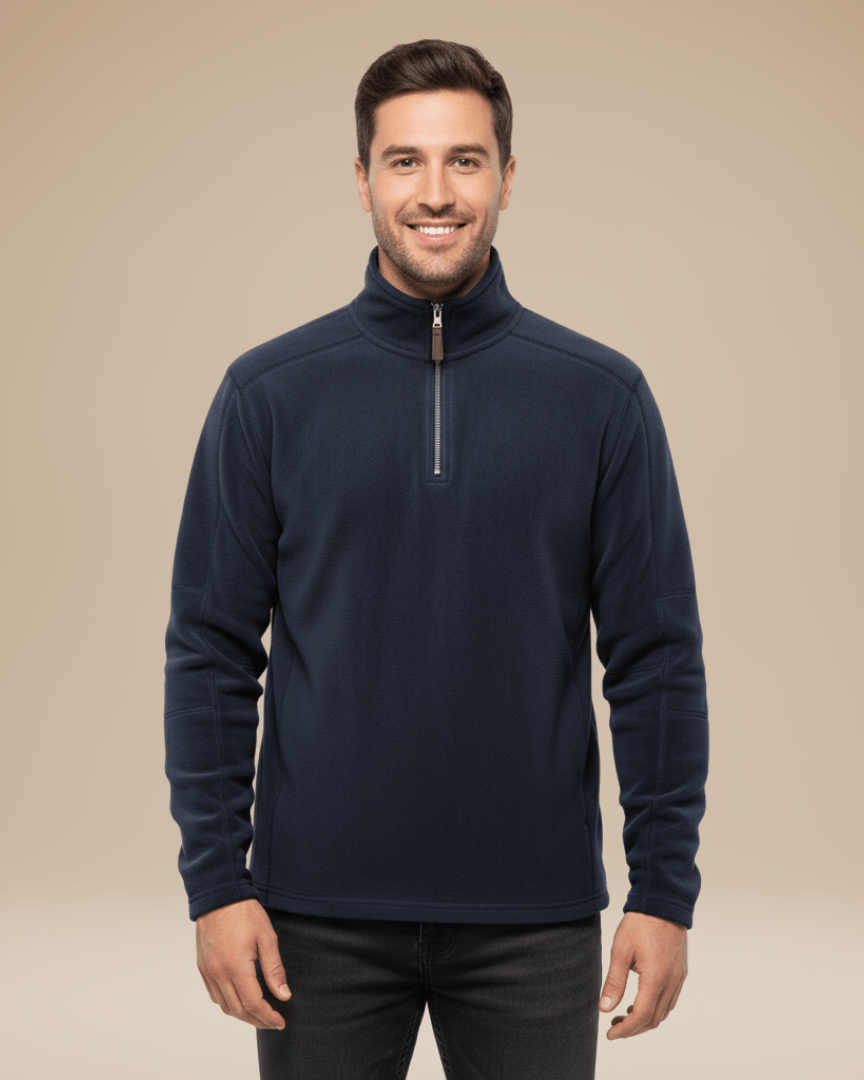 Aurazio Maglione In Pile Con Mezza Zip Unisex Caldo Leggero Per Trekking E Outdoor Protezione Collo Alto