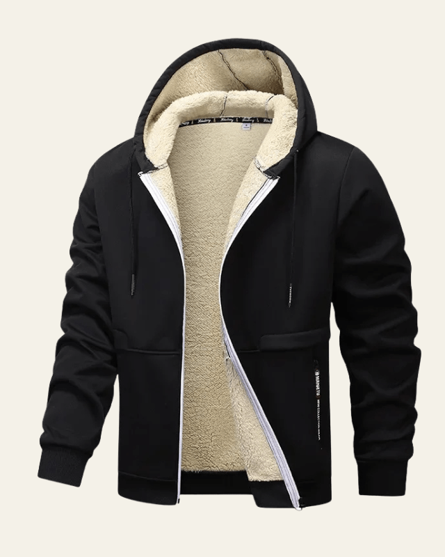 Aurazio Giacca con cappuccio foderata in pile da uomo