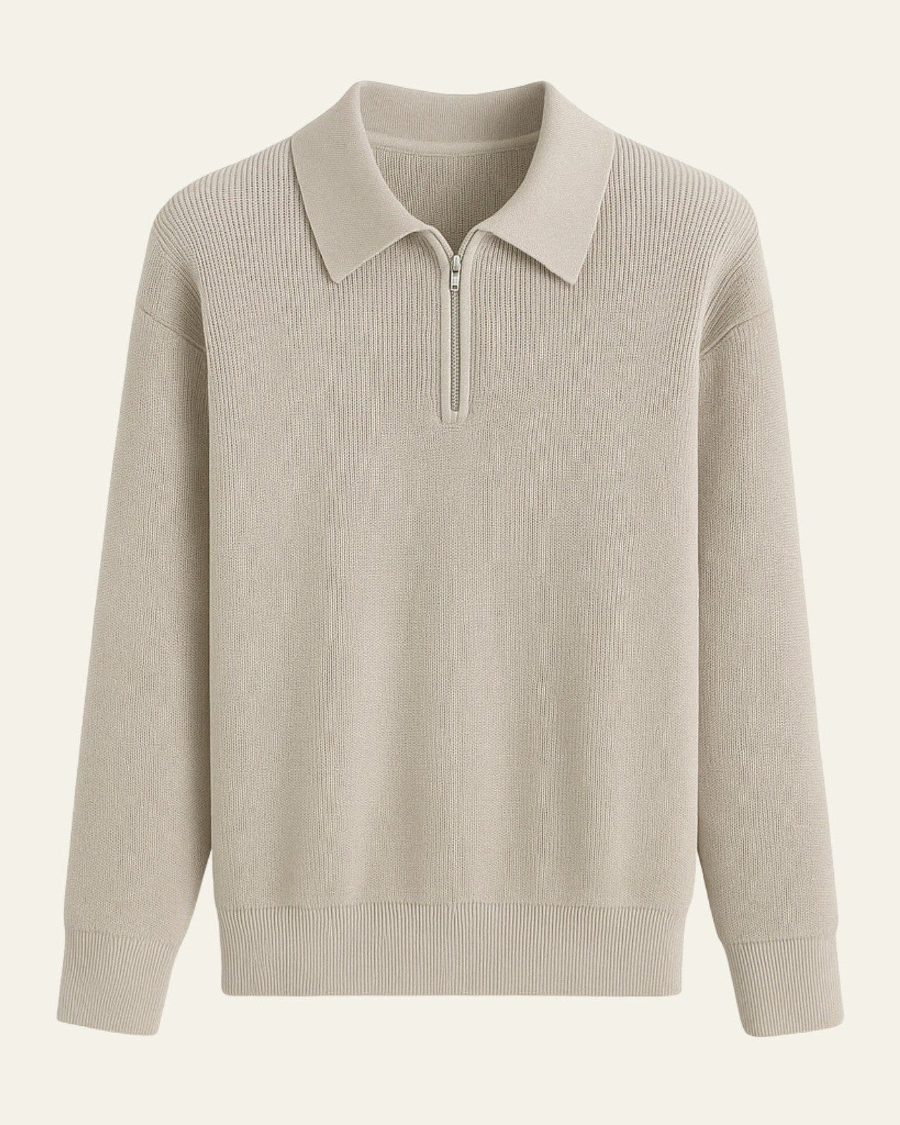 Aurazio Maglione a trecce con zip da uomo