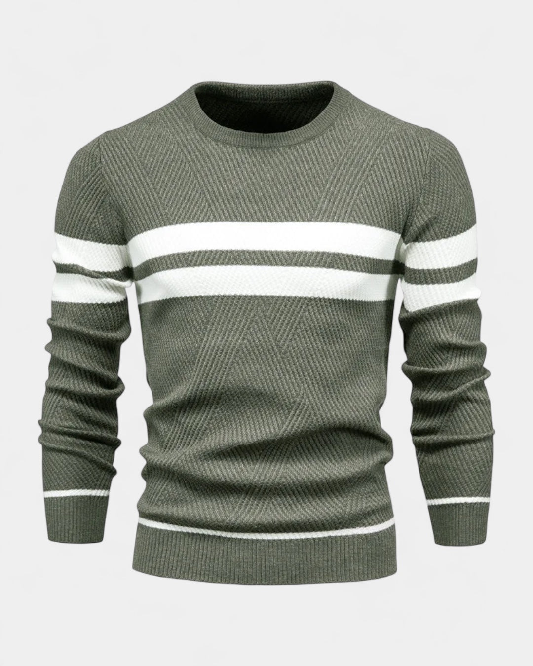 Aurazio Maglione Uomo a Righe Girocollo