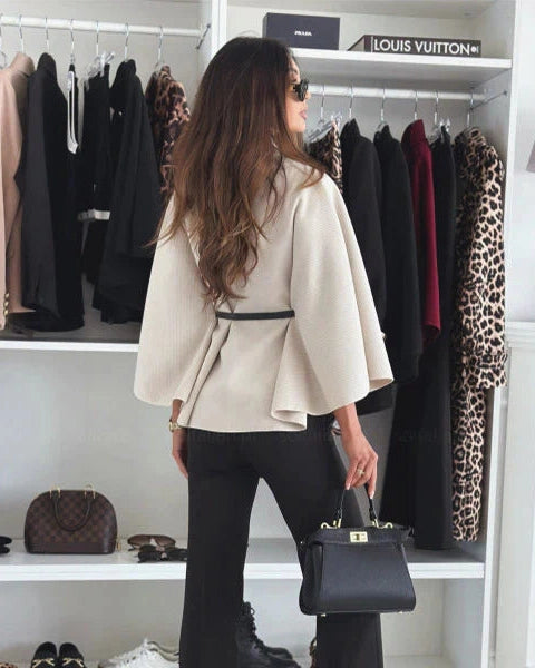 Aurazio Cappotto a Mantella con Cintura da donna