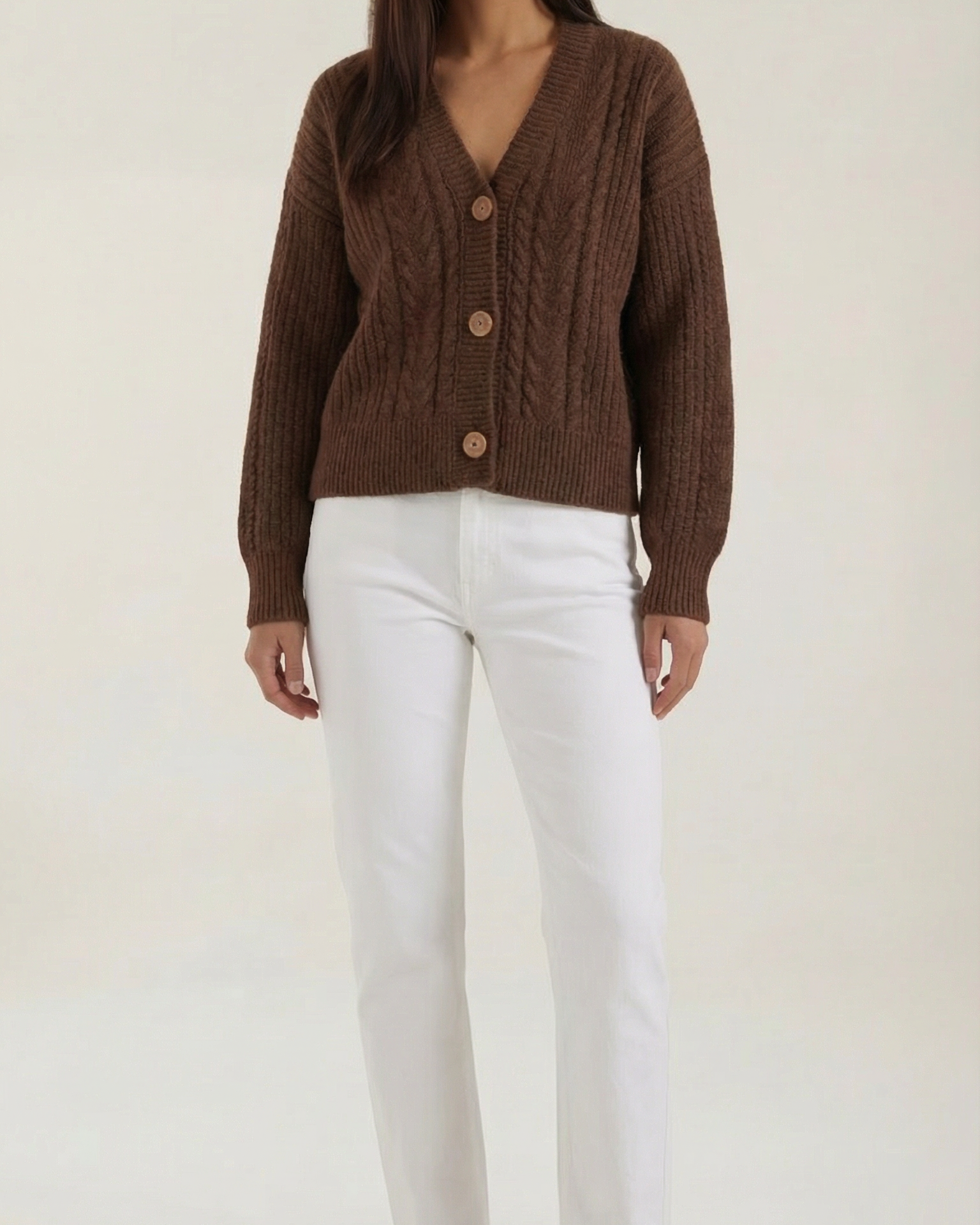 Maglione Donna Oversize a Treccia Pesante Avvolgente Caldo