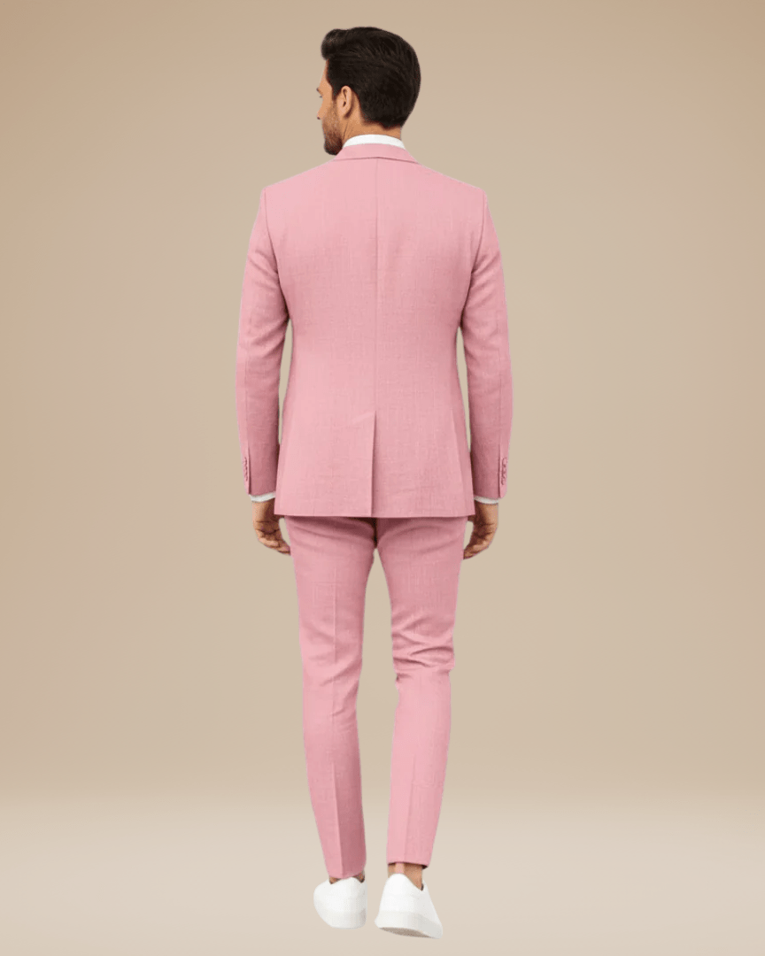 Aurazio Abito Uomo Slim Fit In Lino Leggero Elegante Completo Monopetto Due Bottoni