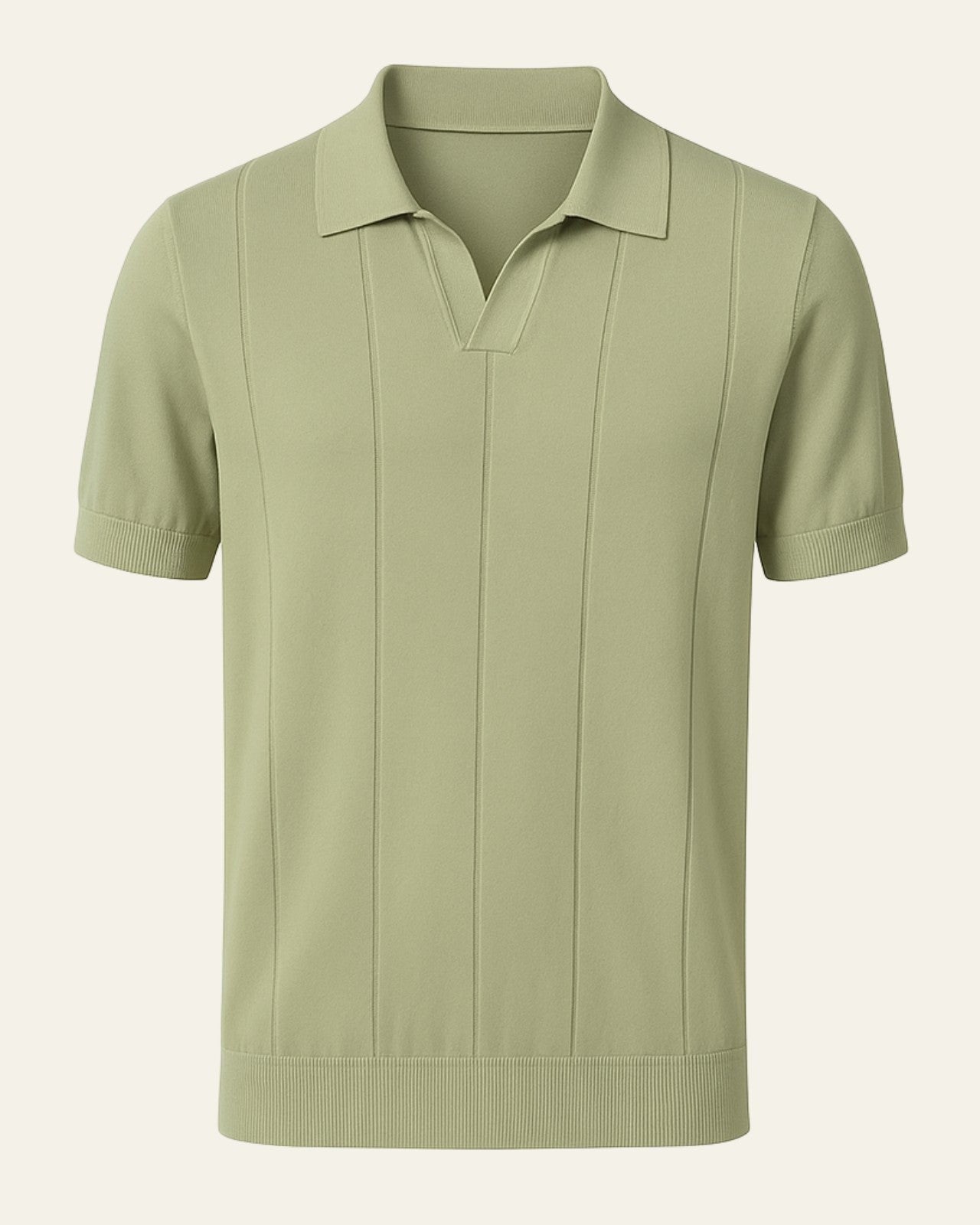 Aurazio Polo in cotone a coste da uomo casual