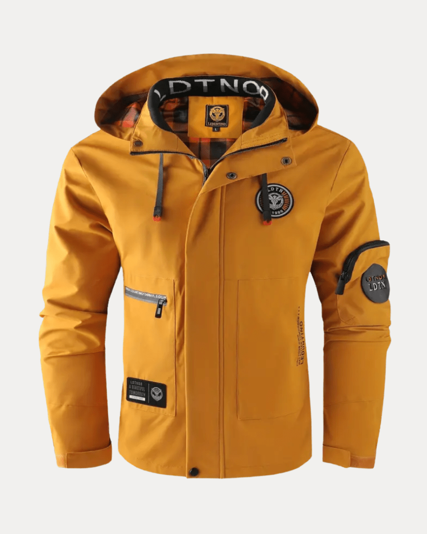 Aurazio Giacca Uomo Softshell Stile Urbano Antivento Resistente All Weather Con Zip