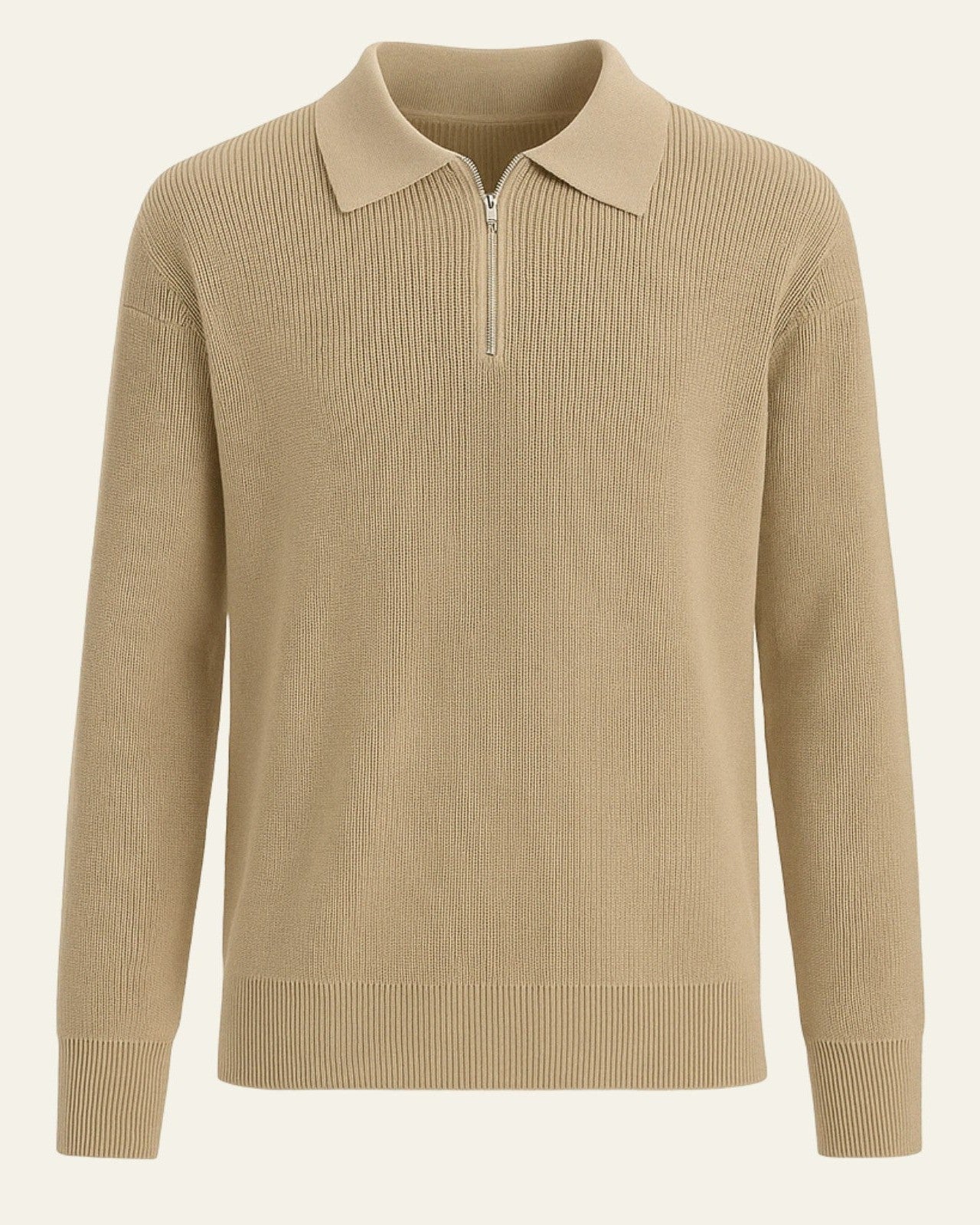 Aurazio Maglione a trecce con zip da uomo