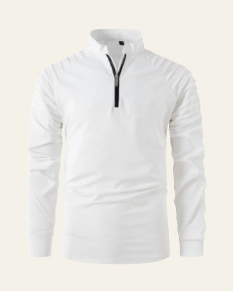 Aurazio Maglione Con Zip Frontale A Metà Da Uomo