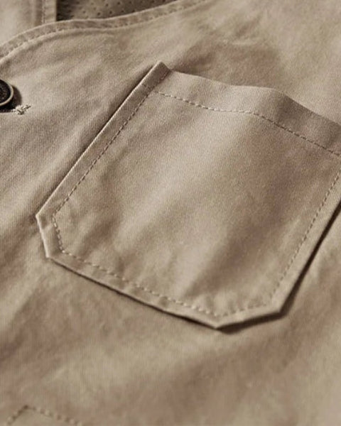 Aurazio Gilet in Cotone Dritto con Tasche da uomo