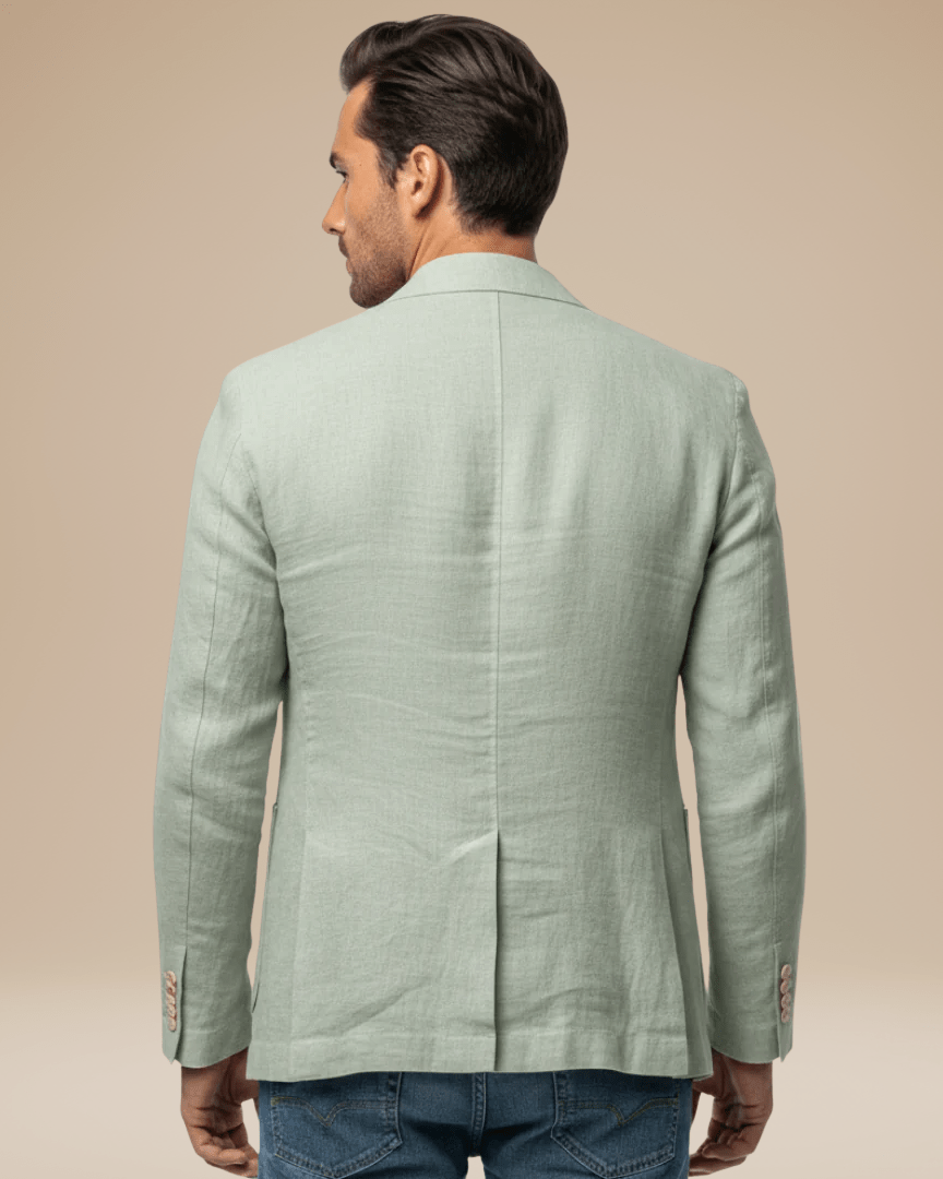 Aurazio Blazer Sartoriale Uomo Slim Fit Leggero Elegante Con Revers Classico E Chiusura A Tre Bottoni