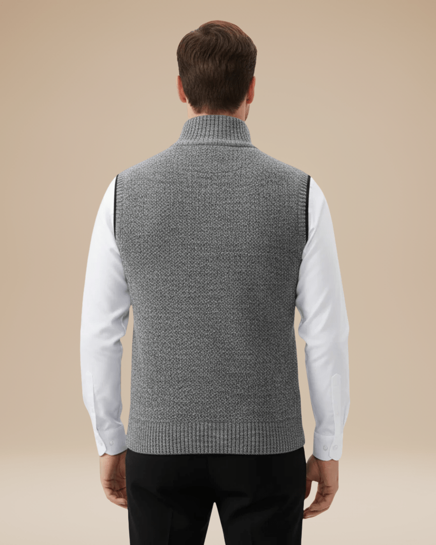 Aurazio Gilet In Maglia Uomo Lana Mista Leggero Caldo Versatile Per Camicie E T Shirt