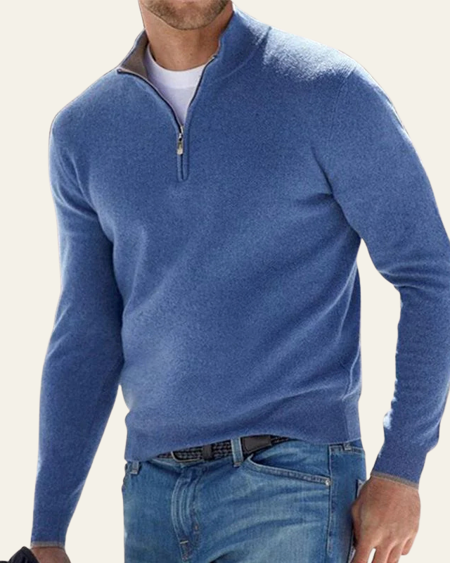 Aurazio Maglione Con Cerniera A Metà Da Uomo