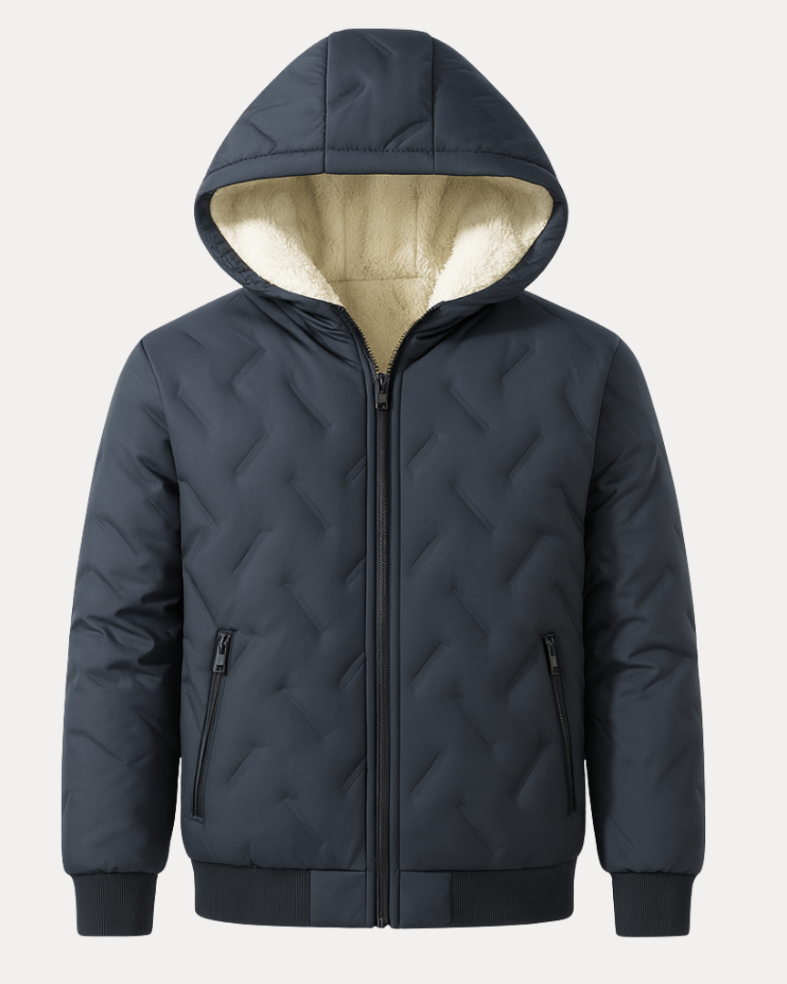 Aurazio Giacca Invernale Imbottita Uomo Calore Resistente Idrorepellente Con Fodera Sherpa