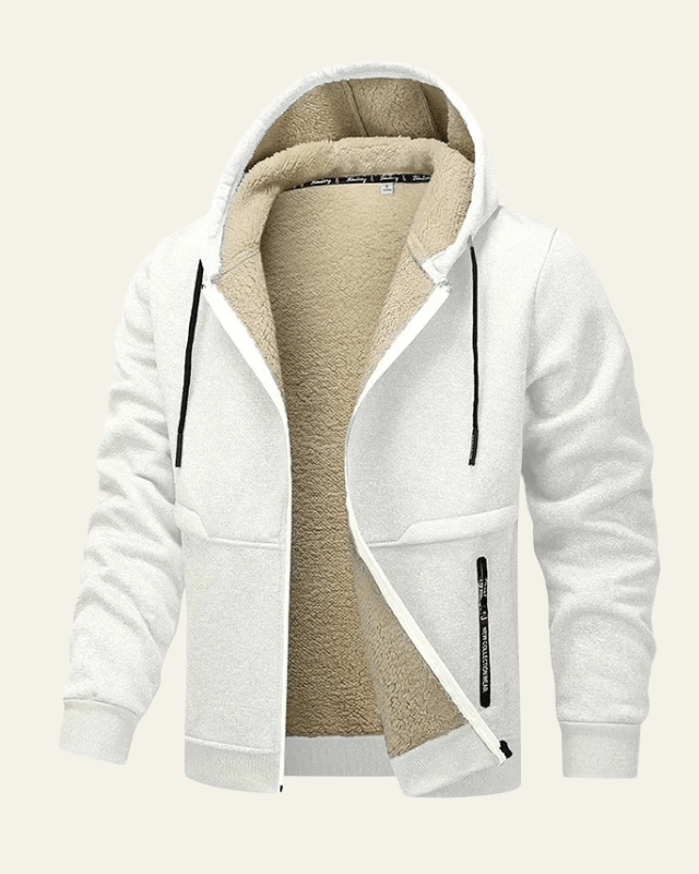 Aurazio Giacca con cappuccio foderata in pile da uomo