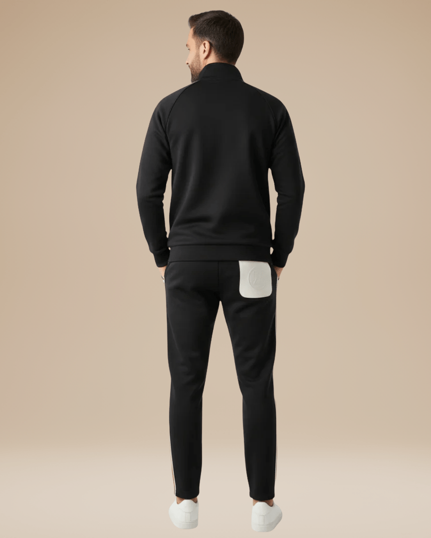 Aurazio Completo Sportivo Dinamico Uomo Con Giacca Zip Frontale Pantaloni Palestra Comfort