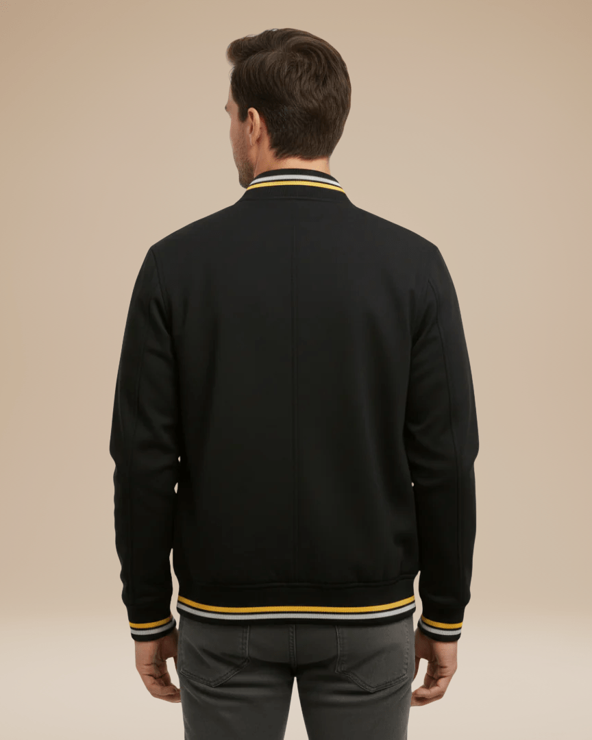 Aurazio Bomber Uomo Casual Colletto A Costine Per Vita Di Città Comfort E Stile Urbano