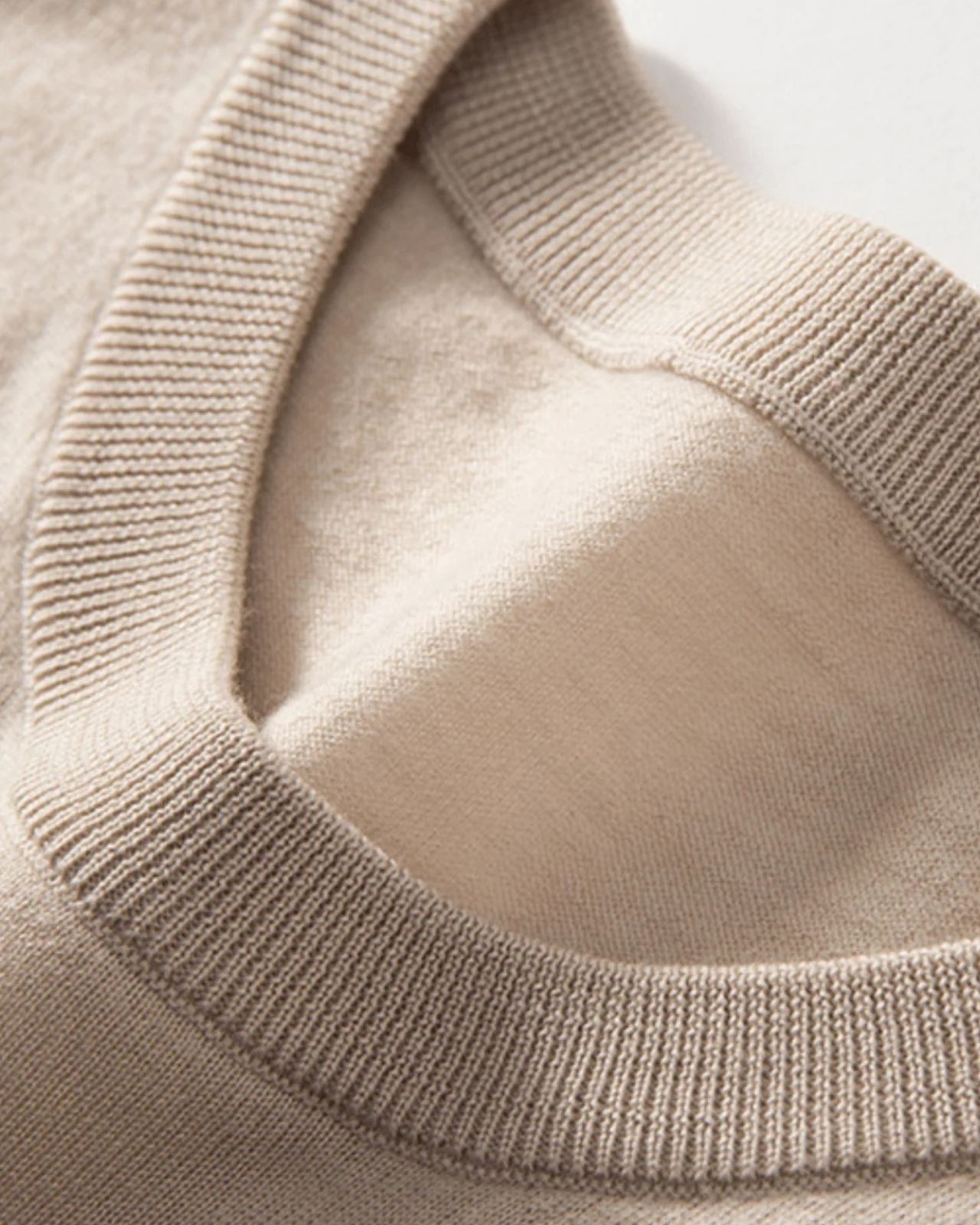 Aurazio Maglietta in lana lavorata a maglia da uomo