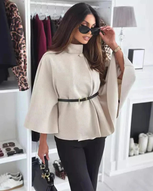 Aurazio Cappotto a Mantella con Cintura da donna