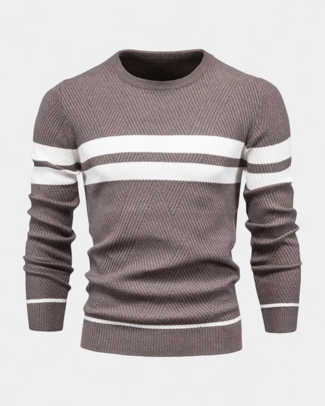 Aurazio Maglione Uomo a Righe Girocollo